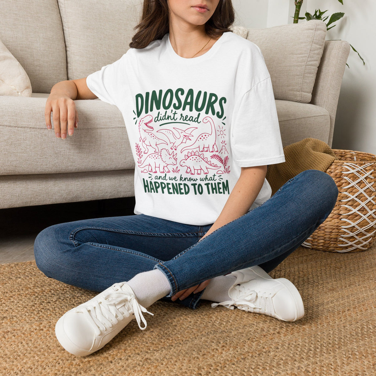 Dinosaurs Didn't Read T-Shirt