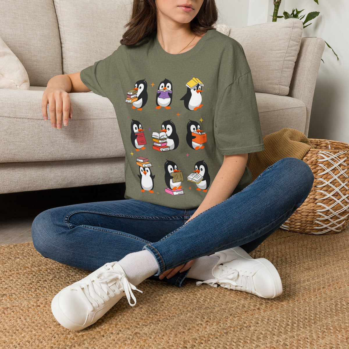 Penguin Reading T-Shirt