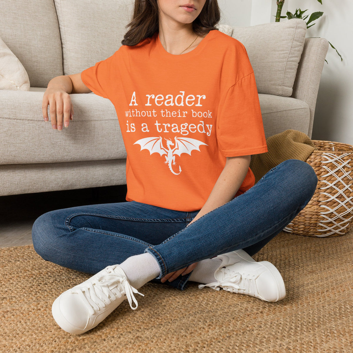 A reader without their book is a tragedy T-Shirt