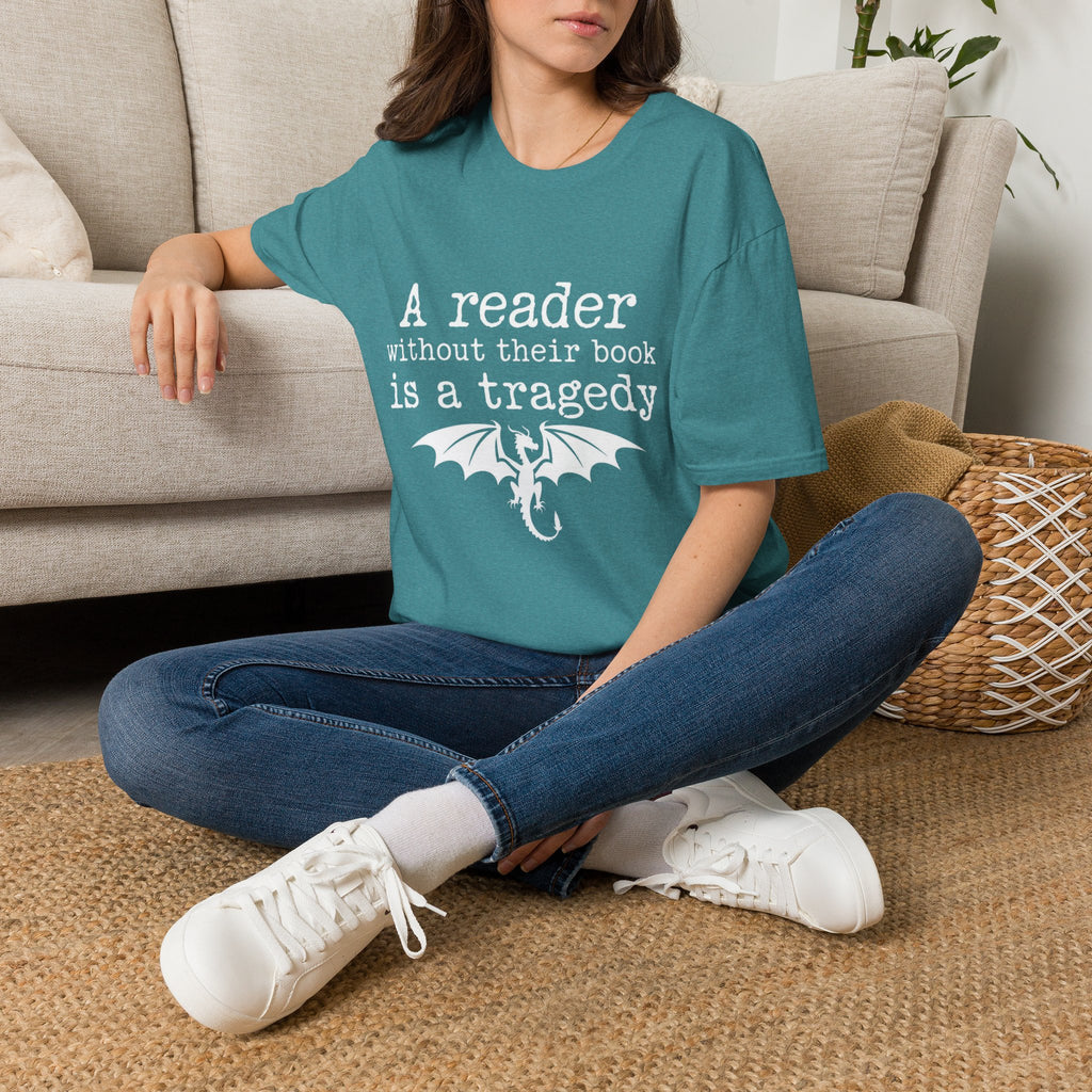 A reader without their book is a tragedy T-Shirt