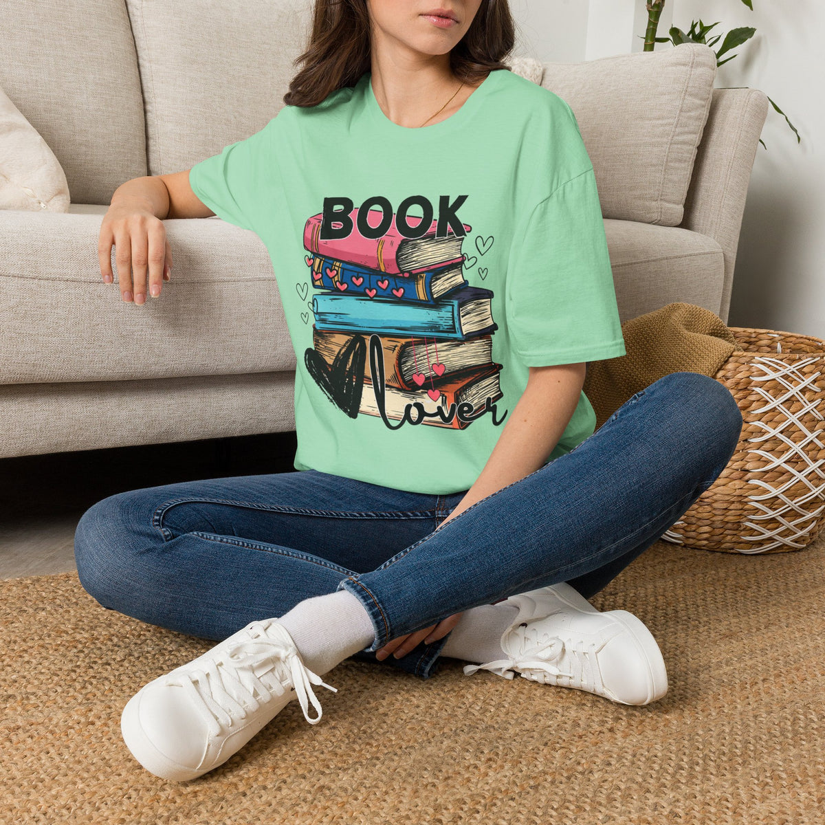 Book Lover Book Stack T-Shirt