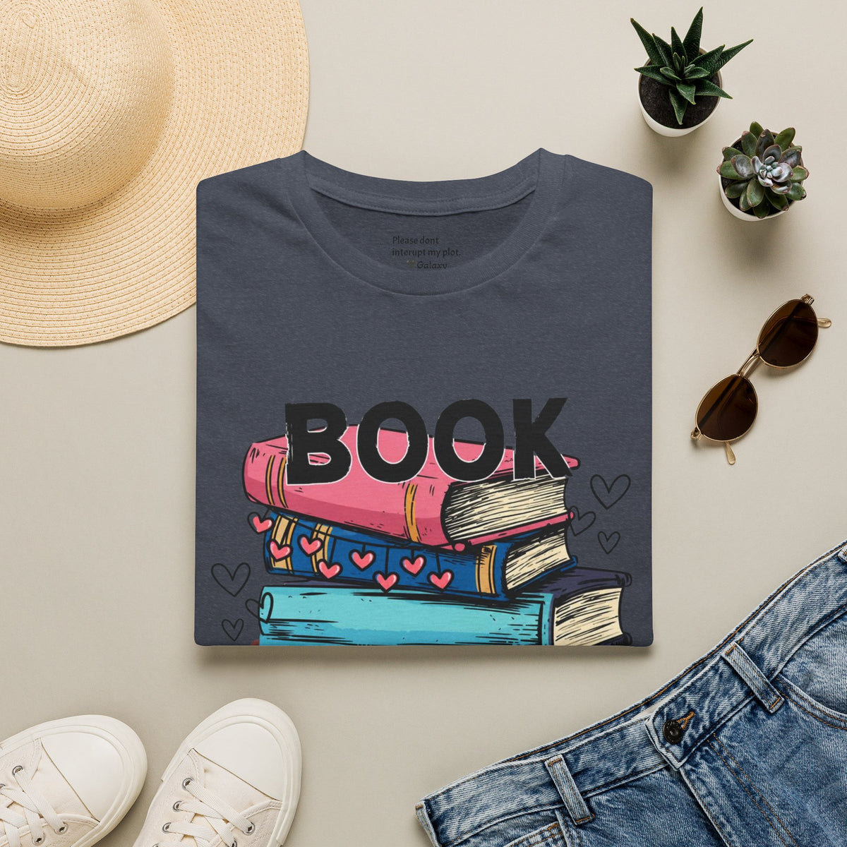 Book Lover Book Stack T-Shirt