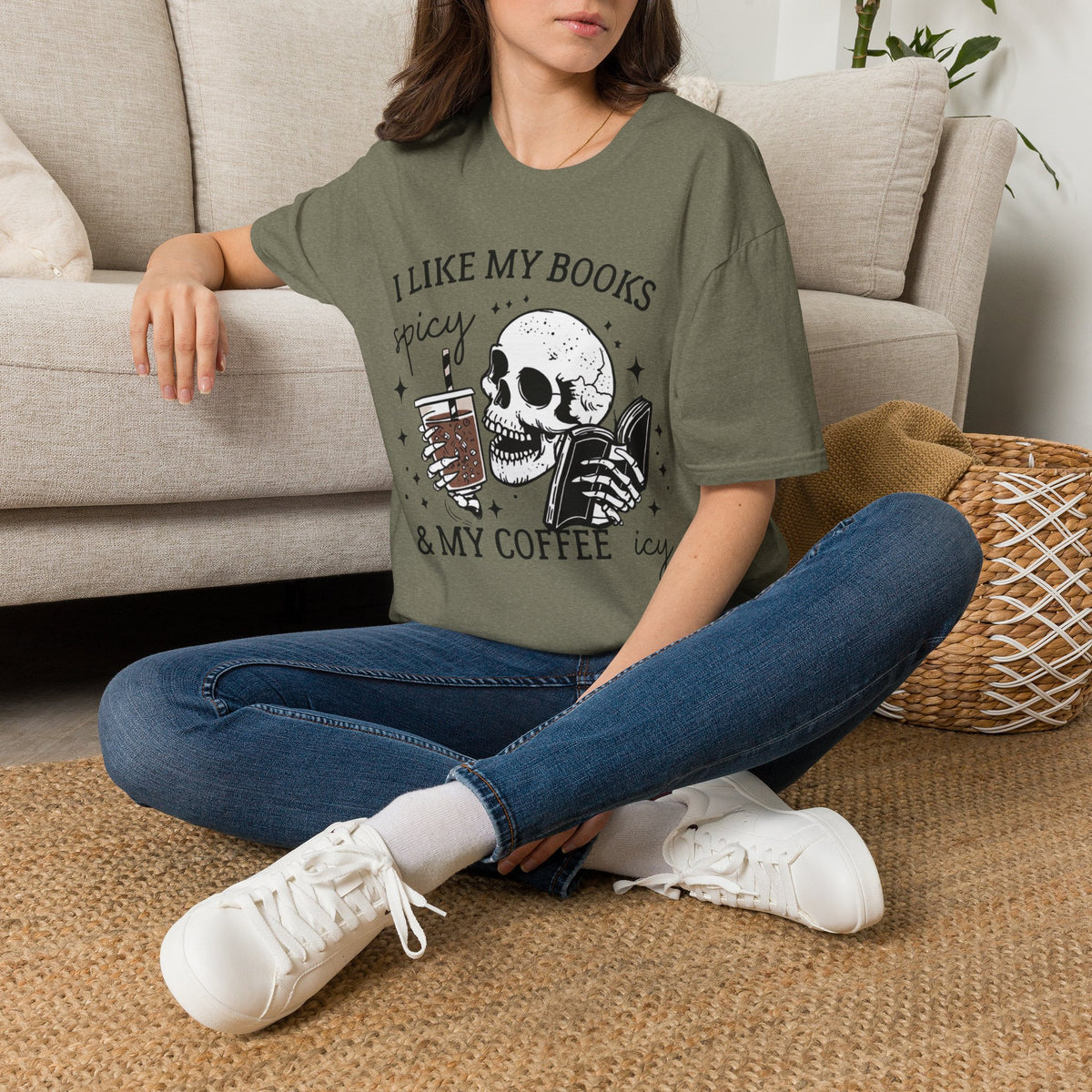 I Like My Books Spicy & My Coffee Icy T-Shirt