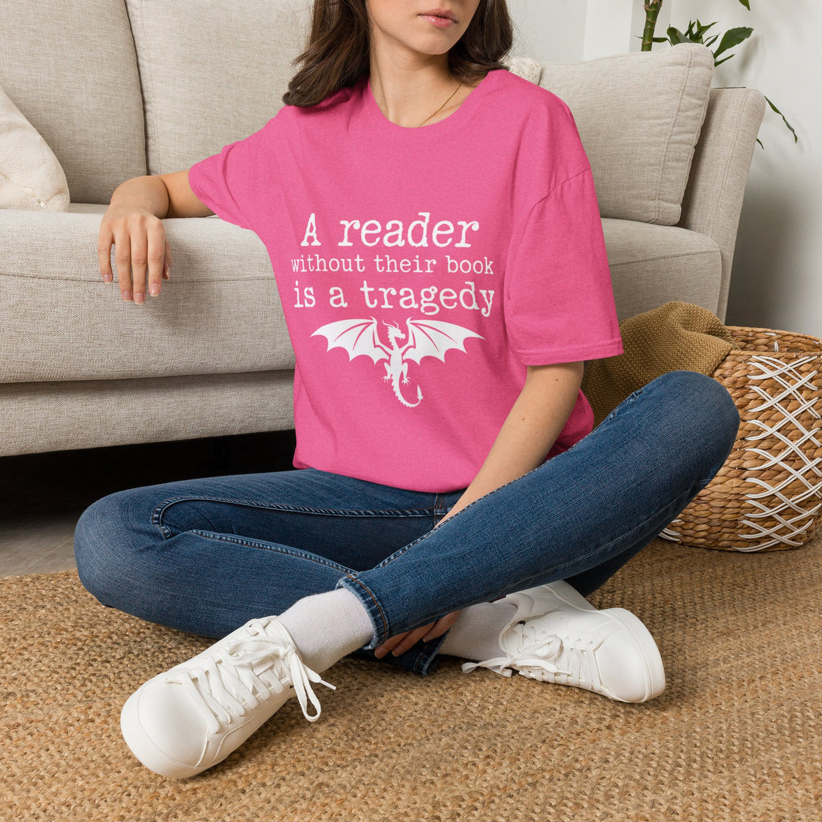 A reader without their book is a tragedy T-Shirt