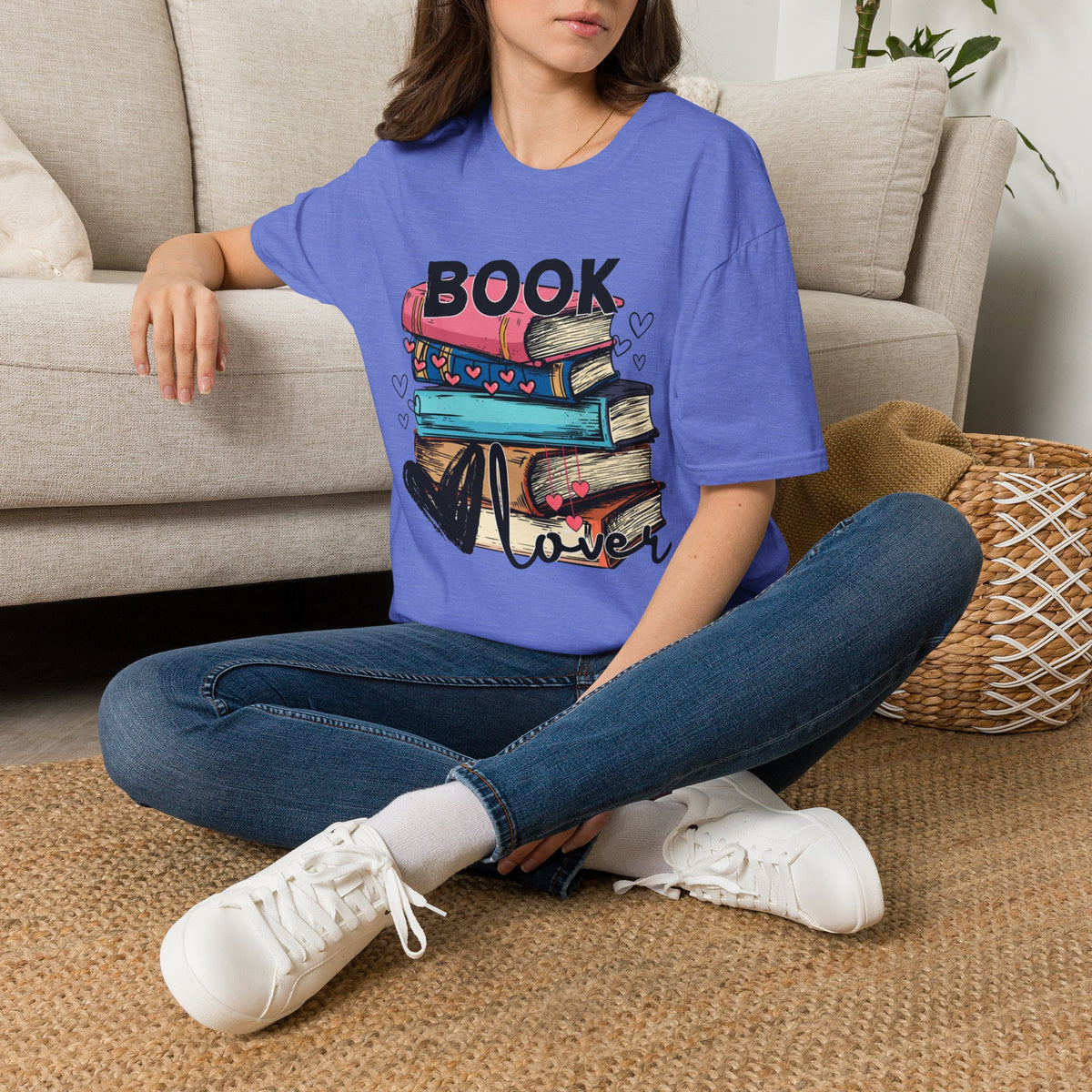 Book Lover Book Stack T-Shirt